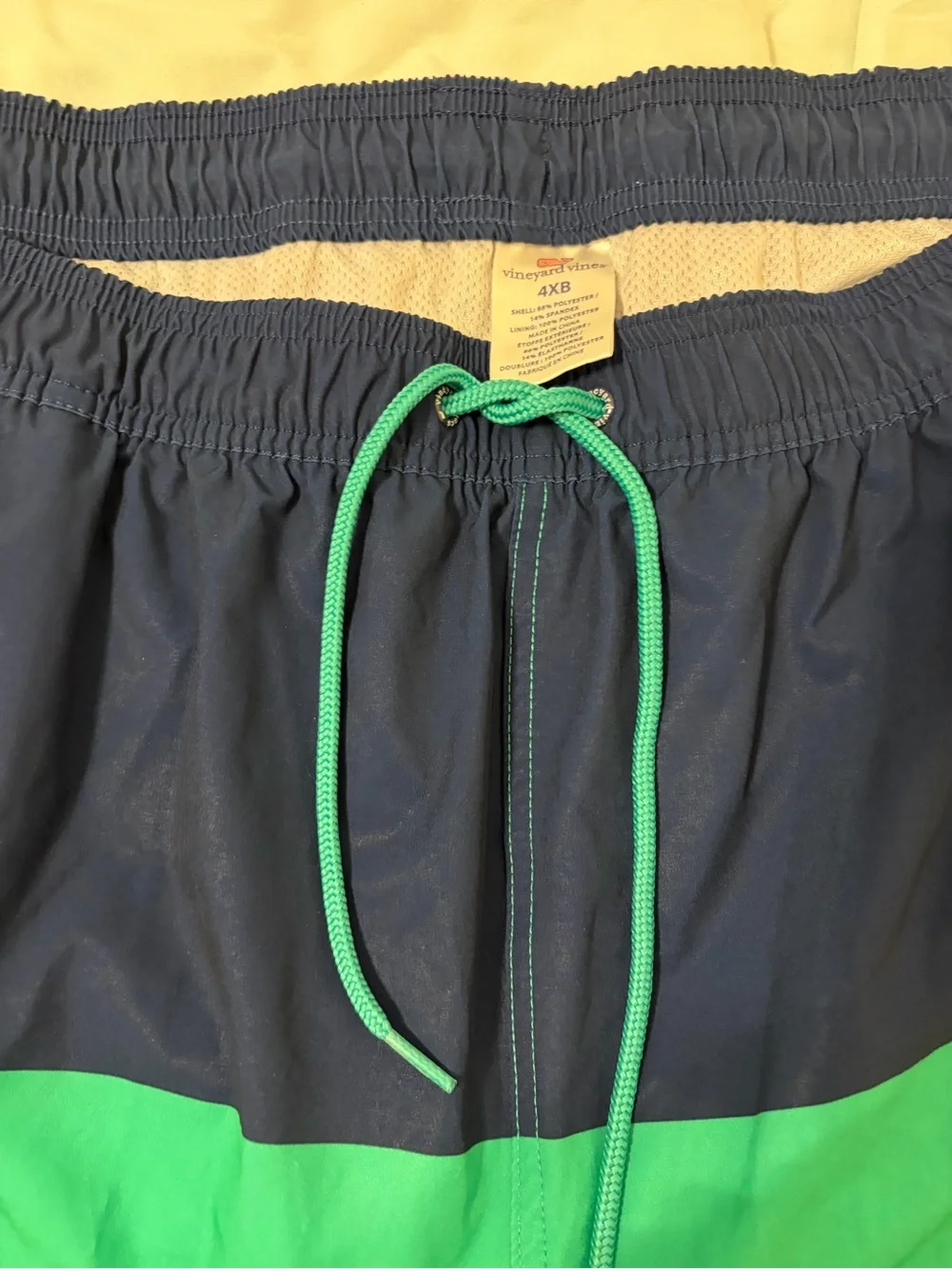 Vineyard Vines Teal and Light Blue Striped Swim Shorts